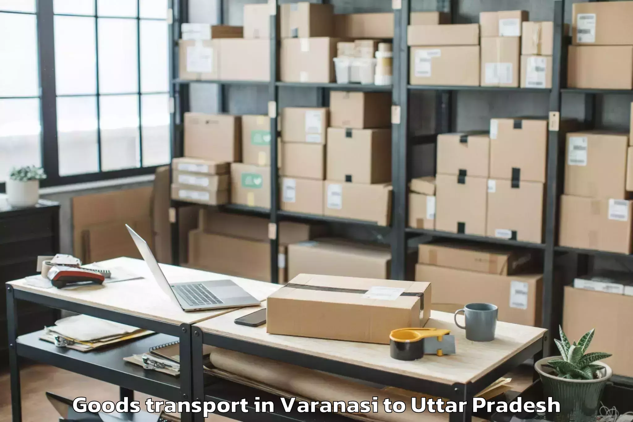 Expert Varanasi to Sahara Ganj Mall Goods Transport